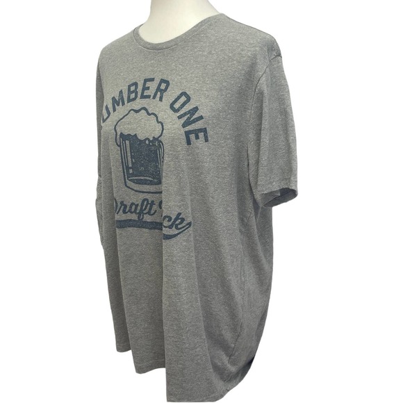 Old Navy Mens XL Number One Draft Pick Beer Mug Short Sleeve Cotton Blend Tee - Picture 2 of 5